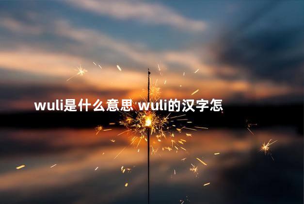 wuli是什么意思 wuli的汉字怎么写